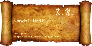 Kandel Noémi névjegykártya